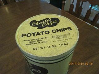 Charles Chips & Cookies Vintage Advertising Tin Cans 3