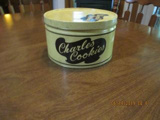 Charles Chips & Cookies Vintage Advertising Tin Cans 5