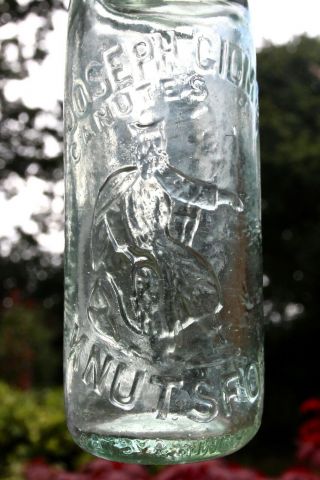 Vintage C1900s Joseph Gidman Knutsford Cheshire King Canute Pict Codd Bottle