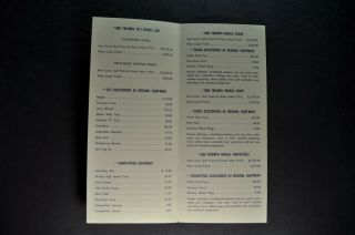1960 - 1961 Triumph Dealer List,  Prices Brochure TR - 3 Herald Wagon Orig 7