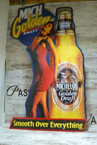Michelob Golden Draft Beer Tin Sign
