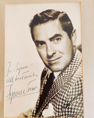 Tyrone Power And Joan Fontaine Personally Autographed 8 X 10 Glossy Photos