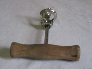 1 vintage Italy wood handle corkscrew cork screw wine bottle twist pull opener 3