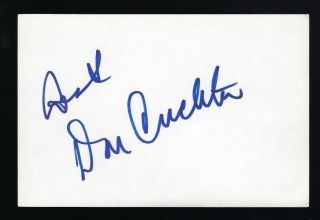 Don Crichton Signed Autograph 4 " X6 " Card The Love Boat