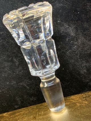 Vintage Heavy Crystal/glass Liquor Decanter Bottle Stopper 4.  5 " By 2 "