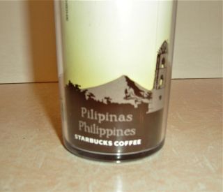 Starbucks Coffee 2015 Travel Tumbler Mug Philippines 12 oz Plastic w/Lid 4