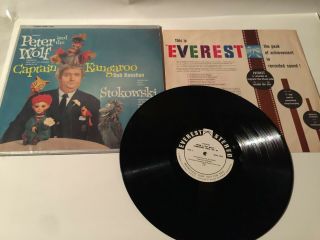 " Captain Kangaroo - Stokowski - Peter Wolf " Vinyl Rare White Everest Label Record Lp