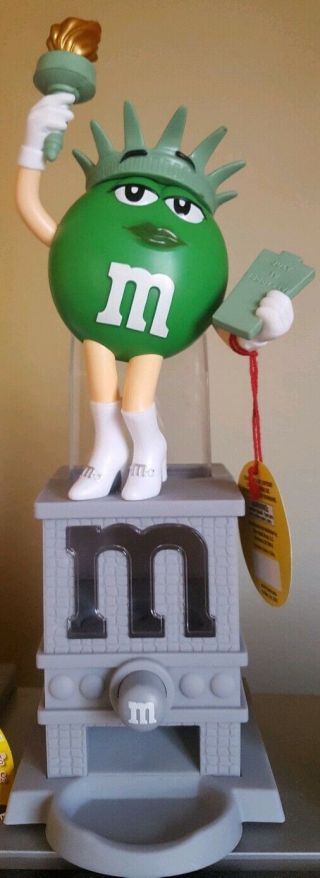 1 M&ms Chocolate Candy Dispenser Statue Of Liberty 11 " Collector 