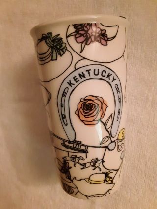 Starbucks Kentucky Derby Limited Edition Ceramic Travel Tumbler Double Wall 2019