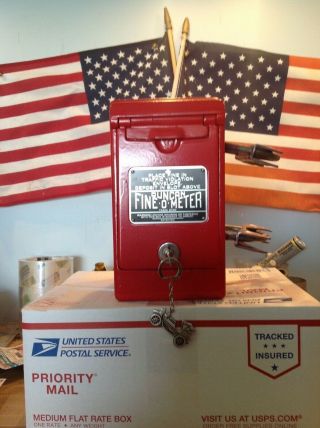 Duncan Parking Meter Fine Box With Lock And.  Key