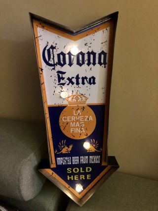 Rocket Corona Extra Vintage Beer Neon Led Lamp Arrow Sign Light Bulb Sign