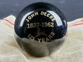 John Deere 125 Year Anniversary Marble 1837 - 1962 Black With Adventurine?