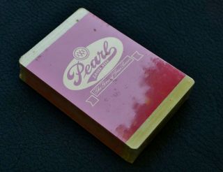 Vtg 1940s Deck Pearl Lager Beer Playing Cards With Case Box