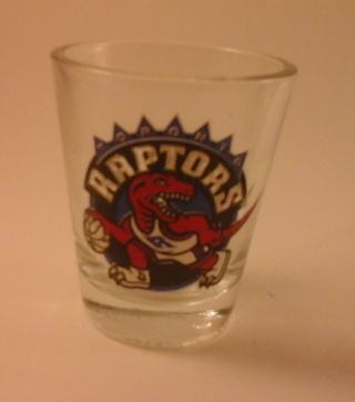 Vtg Souvenir Nba Shot Glass - Toronto Raptors - Made By Hunter