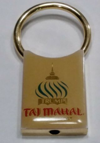 Trump Taj Mahal Enamel Key Chain Ring Atlantic City Donald Trump