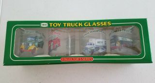 Hess Toy Truck High Ball Glasses Collectors Series Nib Rare Vintage Barware