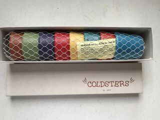 Vintage " Coldsters " Koozies By Baker Multi - Color Set Of 8 Nos
