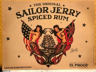 Sailor Jerry Spiced Rum Limited Edition Print Poster,  D.  2010 (sirens)