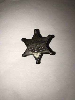 Antique Pot Metal Cracker Jack Police Badge Stud Prize