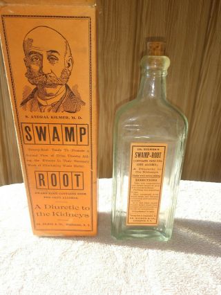 Dr Kilmer ' s Swamp Root Bottle With Packaging bottle is empty box top tab missing 2