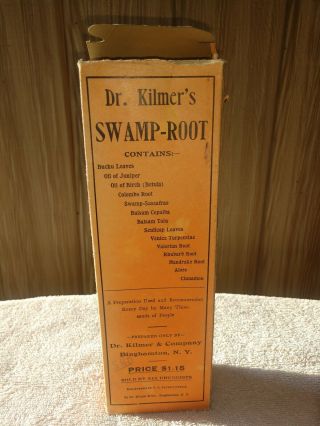 Dr Kilmer ' s Swamp Root Bottle With Packaging bottle is empty box top tab missing 3