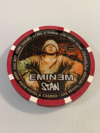 Hard Rock Hotel Eminem $5 Casino Chip Las Vegas Nv 3.  99