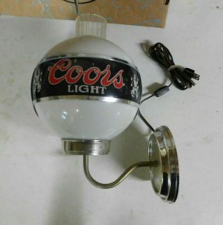 Vintage Coors Lighted Wall Sconce Light Kcs Beer Sign Advertising