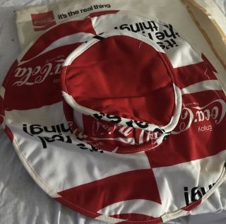 Vintage 1970s Coke Coca Cola IT ' S THE REAL THING Floppy Beach Bucket Sun Hat 2