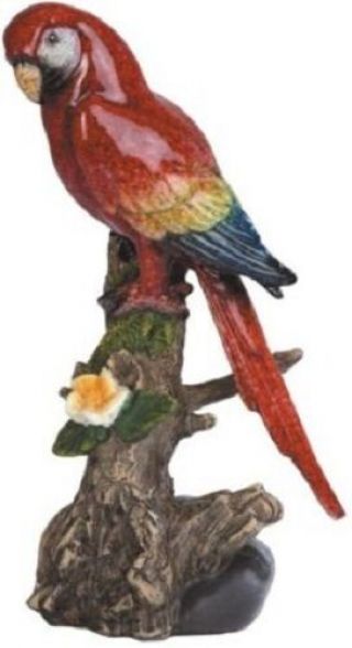 8.  5 " Blue And Red Parrot Macaw Bird Animal Statue Figurine Figure Wild Life