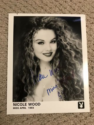 Nicole Wood April 1993 Playmate Of The Month - Playboy Signed 8x10 Photo
