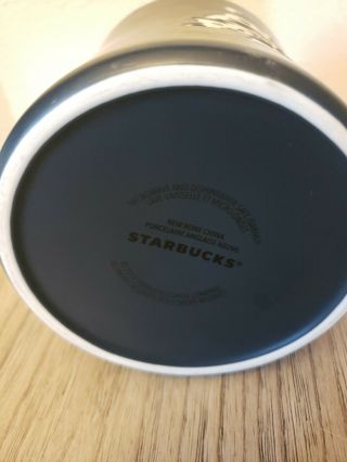 Starbucks 2012 Sumatra Tiger Coffee Mug Matte Black Maroon Ceramic Cup 16oz 3
