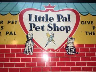 Vintage Metal Pet Shop Advertising Sign “permanent Sign And Placements Co.  ”