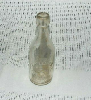 EXTREMELY RARE ANTIQUE A.  D.  LEIDICH TREMONT,  PA.  CLEAR GLASS BOTTLE READ 3