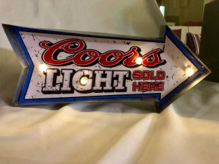 Rocket Coors Light Collect Beer Poster Room Neon Led Lamp Light Bulb Arrow Sign