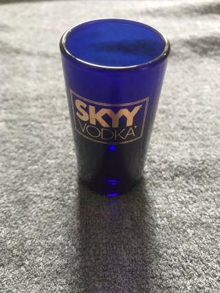 Skyy Vodka Shot Glass Blue