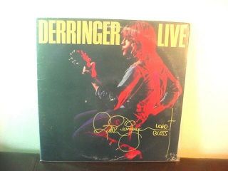 Rick Derringer Live Lp On Blue Sky Blues Rock Rare Signed Autographed 1977