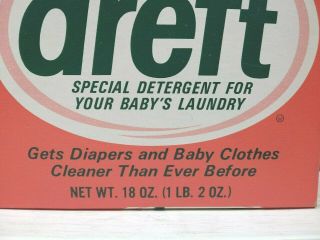 Vintage Dreft Laundry Detergent 1 lb Box Baby Infant Diaper Borax Pink NOS 2
