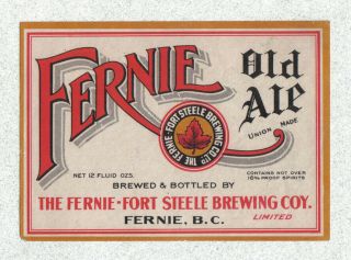 Beer Label - Canada - Fernie Old Ale - British Columbia