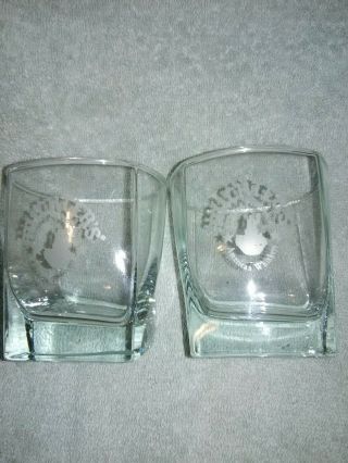 SET OF 2 VINTAGE MICHTER ' S LIMITED PRODUCTION AMERICIAN WHISKEY LOW BALL GLASSES 2