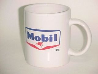 Vintage Singapore Mobil Oil 1955 - 1993 Flying Horse Pegasus Porcelain Mug (b)