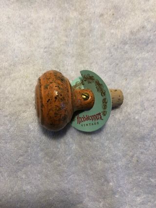 Vintage Antique Brass/metal Door Knob Bottle/ Wine Stopper