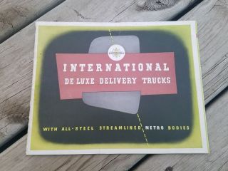 1941 International De Luxe Delivery Truck Brochure / Rare Wow