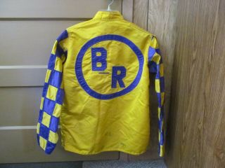 Vintage Derby Horse Racing Jockey Rider Silk Jacket Shirt Uniform
