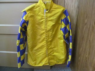 Vintage Derby Horse Racing Jockey Rider Silk Jacket Shirt Uniform 2