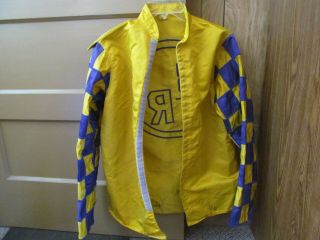 Vintage Derby Horse Racing Jockey Rider Silk Jacket Shirt Uniform 3