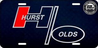Aluminum Patriotic H/o Hurst Olds W/ Gradient Collectors Oldsmobile License Plat
