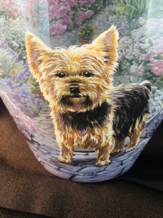 Danbury Yorkshire Terrier 3D Vase Very Rare and retired. 2
