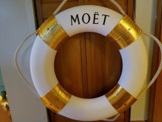 Moet & Chandon Imperial Pool Float Life Buoy Classy Nautical Yacht Bar Decor