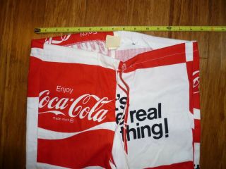 VINTAGE 1970 ' S COCA - COLA COKE IT ' S THE REAL THING DRAWSTRING BELL BOTTOM PANTS 2