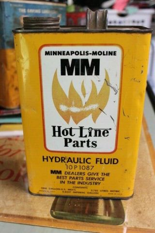 Minneapolis Moline Mm Hot Line Parts Hydraulic Fluid Oil One Gallon Can 1 Gal